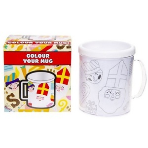 Kleur je eigen Sinterklaas beker.